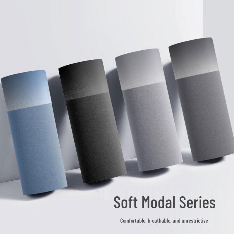 FENTENGCARE Men's Modal Ice Silk Antibacterial Seamless Boxer Briefs