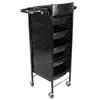 Salon Trolley Cart Black Space Saving Salon Beauty Rolling Cart for Extra Storage