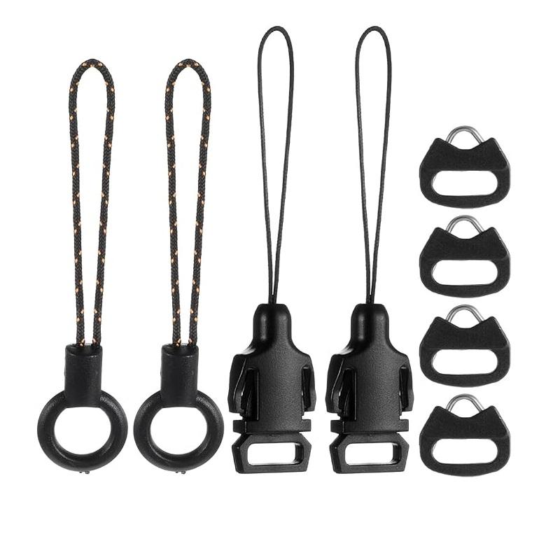 8 Pcs Quick Release Buckle for DSLR Camera Strap, Triangle Loops Adapter with ABS Cap Mini Split Lug Ring Connector for Cameras