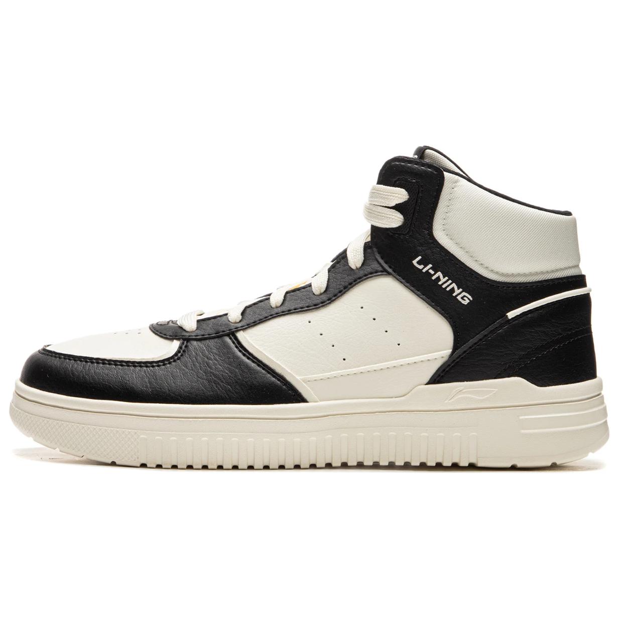 

Новые LiNing Azure Cloud HI Нескользящие, Износостойкие, Дышащие Высокие Кеды для Скейтборда Мужские Черно-Белые AGCU549-4 43