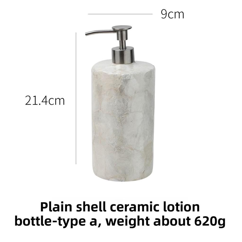 Natural Seashell Soap Dispenser Ceramic Hand Sanitizer Bottle Lotion Bottle Dispenser Bottle Hotel Home Bathroom Accessories