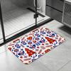 Pattern Swedish Folk Art Floor Mat Diatomite Bath Mat, Quick Dry, Absorbent, Multi-Scene Mat