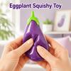 Realistic TPR Fidget Toy Super Soft Eggplant Squeeze Toy Eggplant Squishy Toy  Office Desk Toy