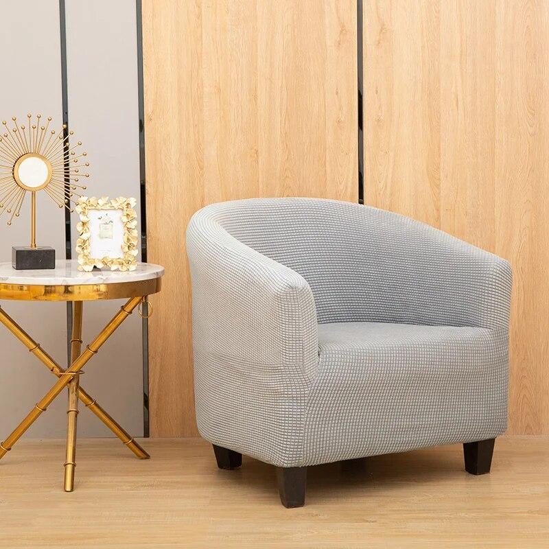 Club Chair Cover Tub Sofa Cover Polar Fleece Single Sofa Couch Cover Stretch Sofa Slipcovers For Living Room Study Bar Counter