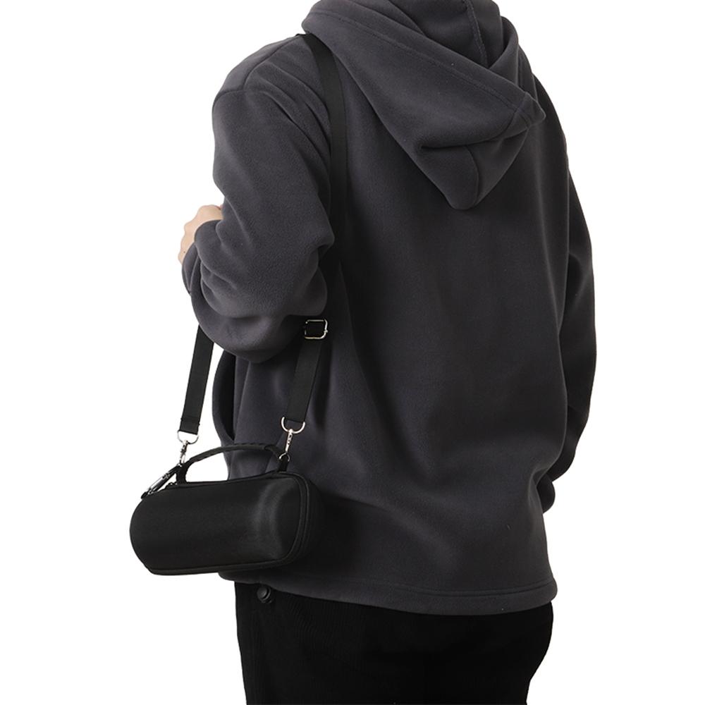 For JBL Flip 7 Flip 6 Flip 5 Speaker Case Shockproof Storage Bag with Carabiner and Shoulder Strap