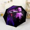 Stranger Things Compact Travel Automatic Umbrella Compact & Durable 8-Rib Design Lightweight All-Season Umbrella for Travel Outdoor Accessory