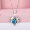 Huitan Romantic Love Dolphin Pendant Necklace for Women Exquisite Gift Wedding Ceremony Party Unique Accessories Fashion Jewelry