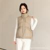Down Cotton Clothes, Vest Women's Stand-up Collar, Autumn and Winter New Vest, Light and Warm, Large Size Trendy, Simple and Generous Temperament