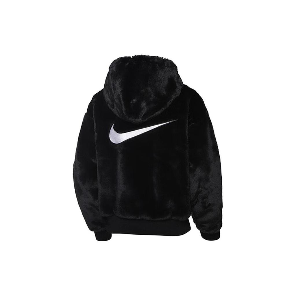 (WMNS) Nike Sportswear Essentials Faux Fur Jacket 'Black' Women's DD5116-010