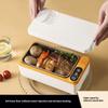 Practical Lunch Box 3200mAh Food Box Self Warming Food Storage Box 304Stainless Steel Texture for Various Setting