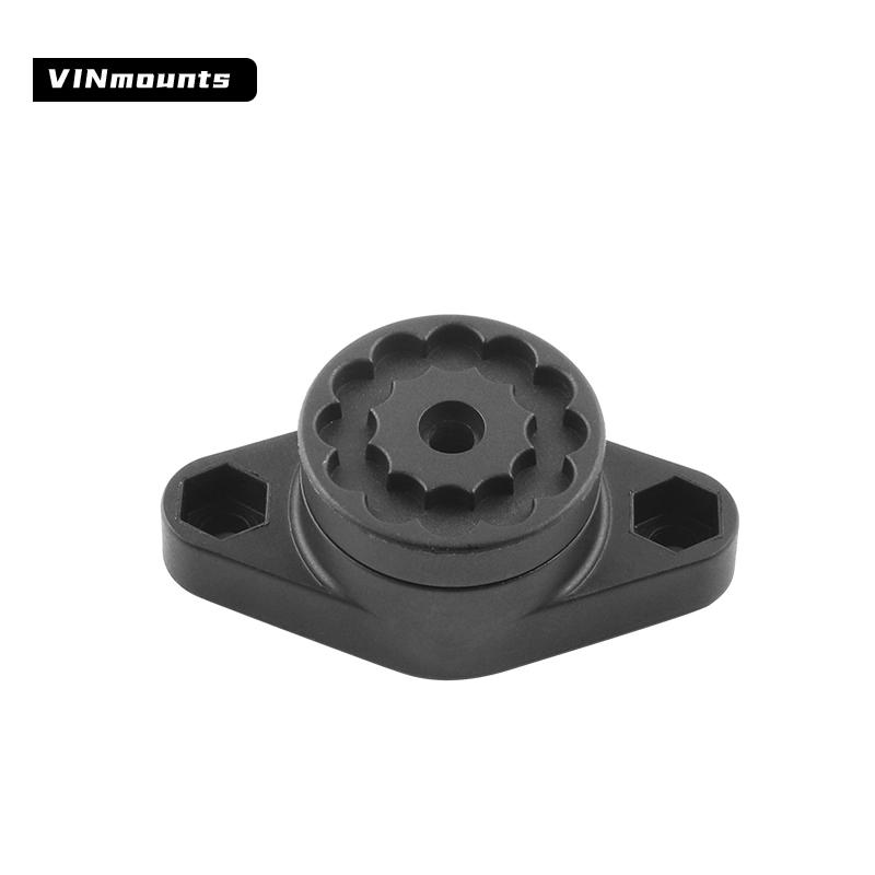 VIN Universal Quick-Release Microphone Holder Receiver Base, Locking Face Plate & Diamond Belt Clip for Hand Mic  VIN-SM-01