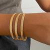 Retro versatile high-end woven bracelet3A set of multi-layered alloy bracelets for stacking