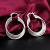 925 Sterling Silver Earrings Multi -Layer Design Earrings Women Fashion Jewelry Gifts