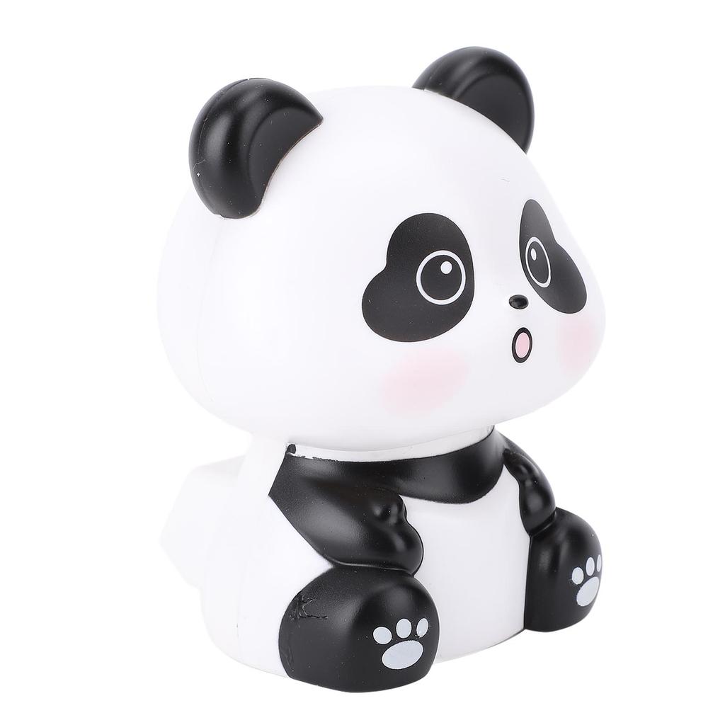 Solar Powered Panda Ornament Automatic Nodding Cute Car Decoration Panda Figurine for Car Dashboard Office Desk