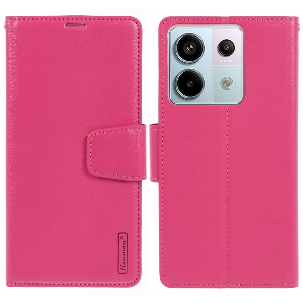 HANMAN Mill Series for Xiaomi Redmi Note 13 Pro 5G/Poco X6 5G Case PU Leather Phone Cover Wallet