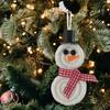 10PCS Snowman Tree Pendant Hanging Ornaments with Rope Party Home Supplies