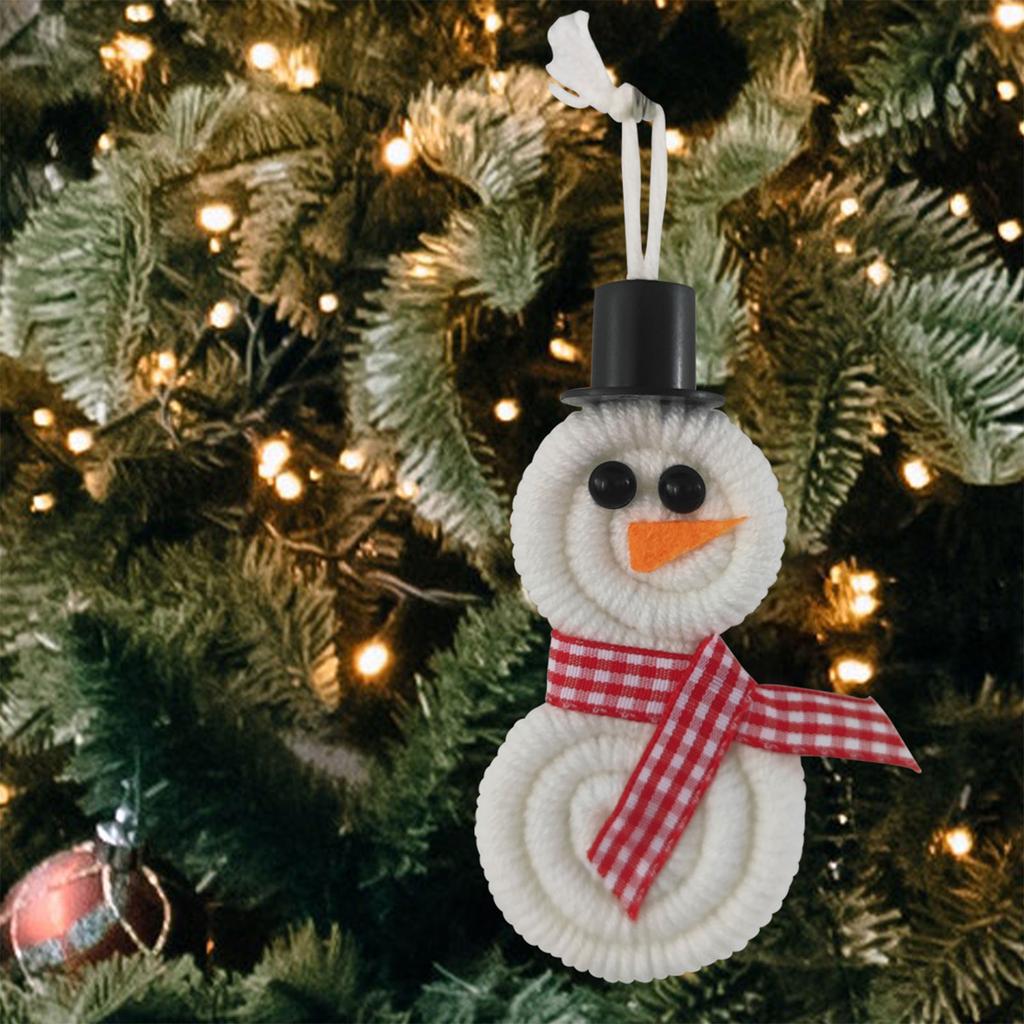 10PCS Snowman Tree Pendant Hanging Ornaments with Rope Party Home Supplies