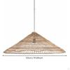 Rattan Pendant Lampshade Retro Design Woven Hanging Light Shade Rustic Elegance Fiber Lamp Cover for