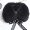 Fox Fur Collar Ladies Winter Furry Fur Collar Women Real Fox Fur Scarf Women Fox Fur Square Collar Short Scarf Shawl Winter