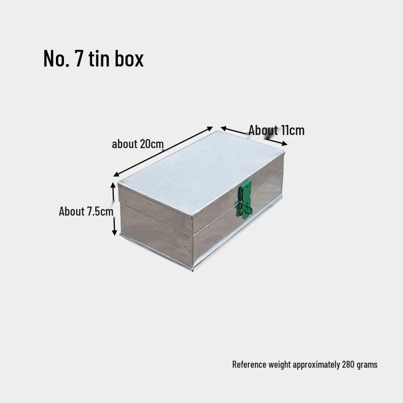 Galvanized Large Iron Sheet Toolbox with Lock - Portable Storage & Organizer for Woodworking