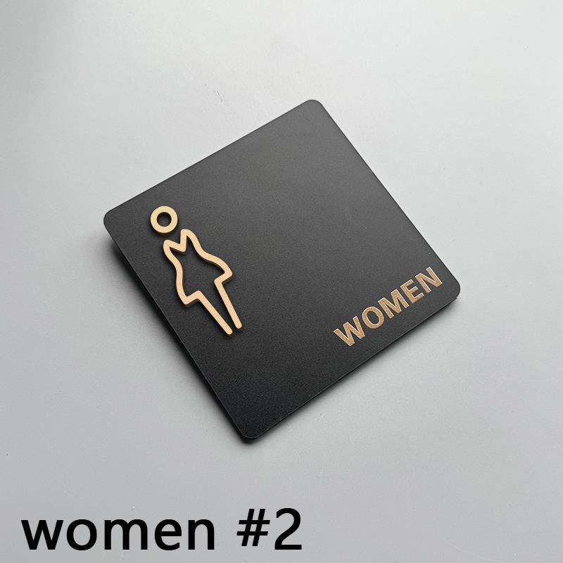 12x12cm Δημιουργική Σήμανση Τουαλέτας Σήμανση Μπάνιου Ανδρών και Γυναικών Ακρυλικό Σήμανση Πόρτας Δημόσιας Τουαλέτας Σημάδια Υπενθύμισης Τουαλέτας Ξενοδοχείου