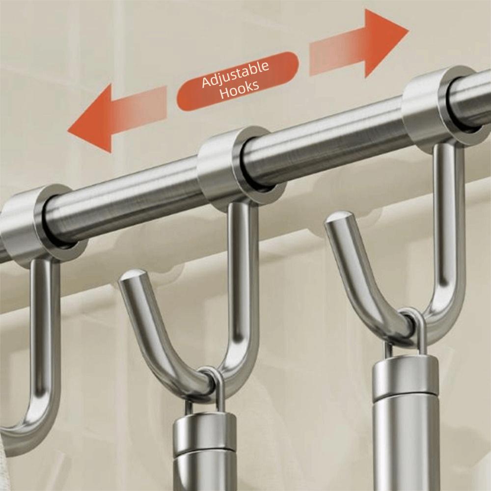 Wall Mounted Utensil Hanging Rack Space Saving Shovel Storage Rack Bathroom