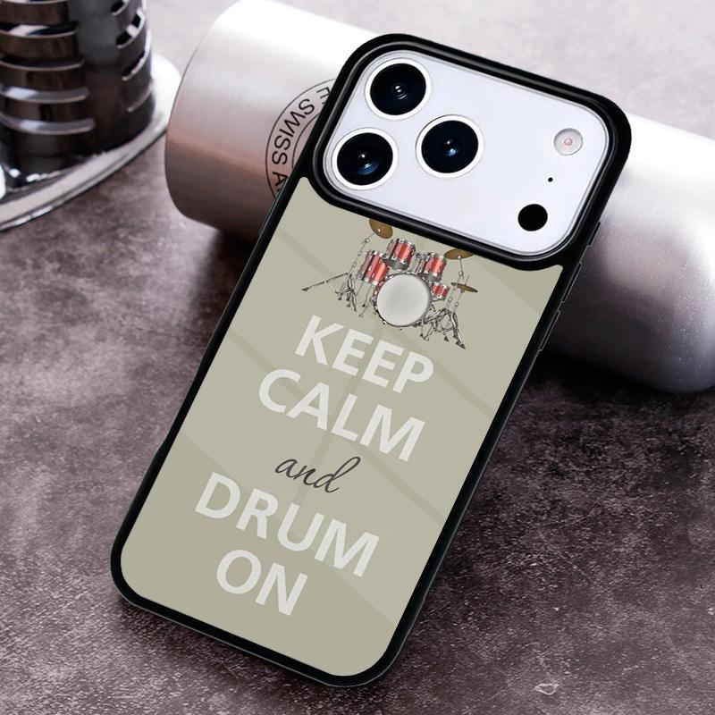 Musical Instrument Drum Soft Phone Case for iPhone 17 16 15 Pro Max Air 14 13 12 11 Plus Shockproof Capa Cover