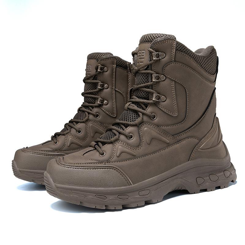 New large size combat boots PU mesh medium top wear-resistant tactical boots outdoor sports hiking shoes hiking military boots