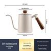 Pabe 600ML Wooden Handle Stainless Steel Pour Over Coffee Kettle
