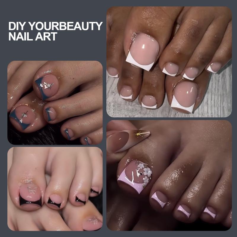 150 szt./pudełko Formy do paznokci u stóp Pancerz stopy 15 rozmiarów Żel polietylenowy Przedłużanie paznokci u stóp Wielokrotnego użytku Forma pełnokryjąca do paznokci akrylowych