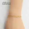 eManco Y2K Trendy Stackable Layered Chain Bracelet Set Stainless Steel Women's 14K Gold/Silver Color Jewelry for Daily & Party