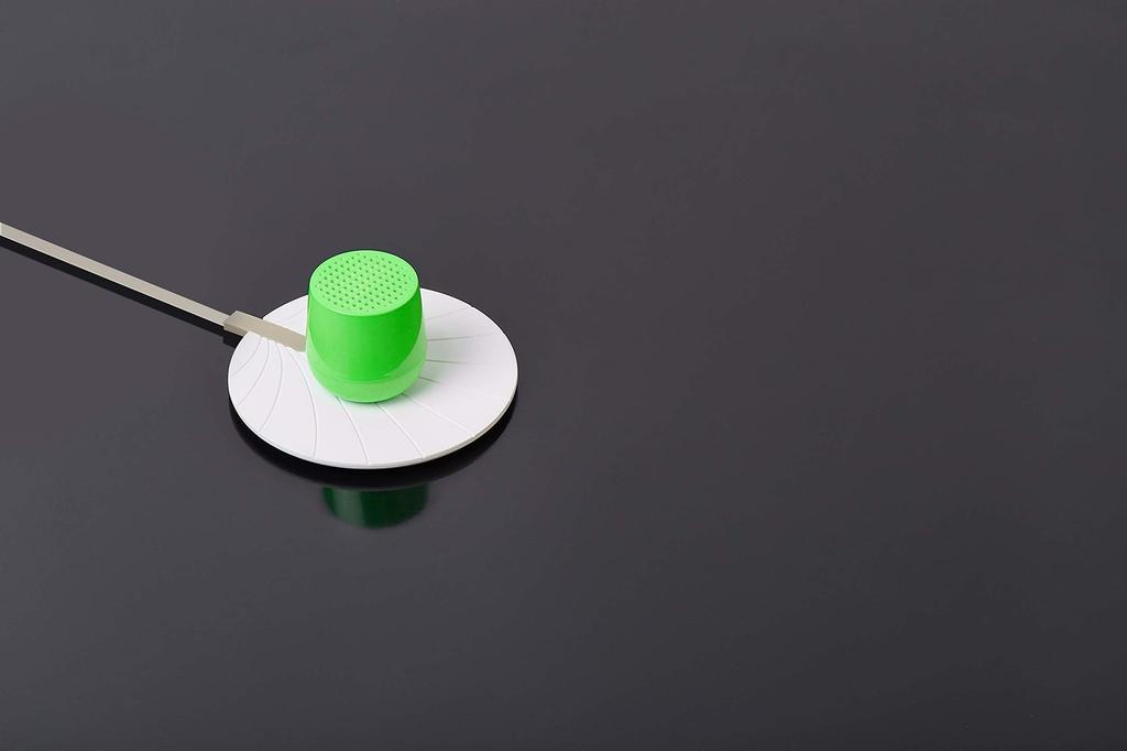 LEXON Glossy Series 3W Mini Portable Bluetooth Speaker with Wireless TWS and Selfie Fluorescent Green MINO+ Charging, USB-C Charging, Technology,
