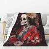 Series of Japanese Geishas Digital-printed Polyester Bedroom Velvet Flannel Cover Blanket Fleece Soft Cover Blankets for Beds
