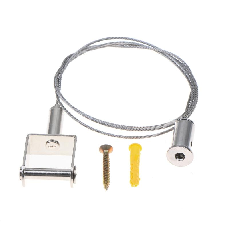 Wire Rope Suspension Buckle, Invisible Hanging Clip Lanyard Lock Advertising Sign,24Mm Widened Clamp, Suitable For 20Mm Board