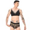 Men's sexy pajamas, gay underwear, gay bow lace, men's underwear set, men's sexy underwear, sexy underwear, gay underwear