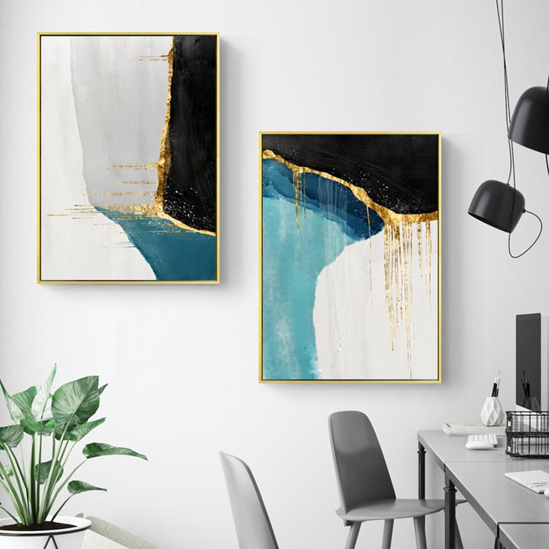 Abstract Shape Traces of Pigment Gravity Painting Simple Canvas Art Poster Print Modern Wall Picture Living Room Corridor Decor