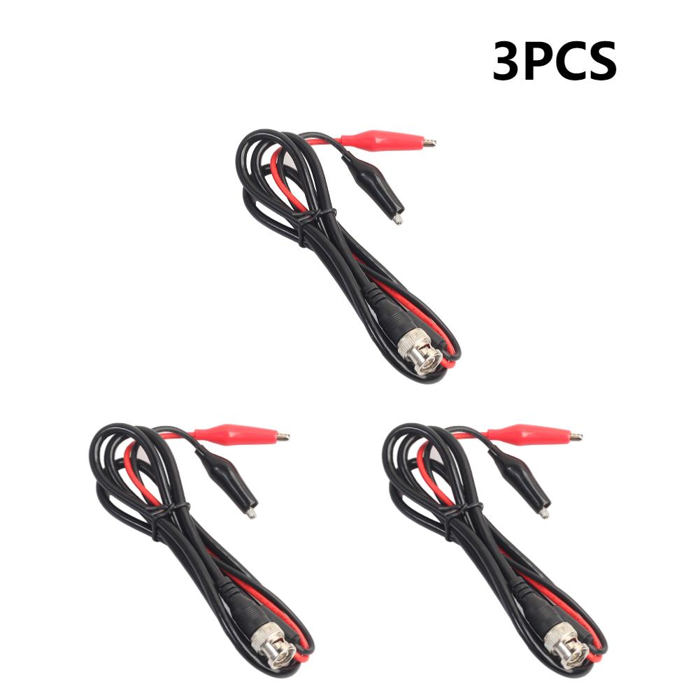 1m Digital Oscilloscope BNC Probe Test Leads 50 ohm Coaxial Q9 Male Plug to Dual Alligator Crocodile Clip Test Line Cable