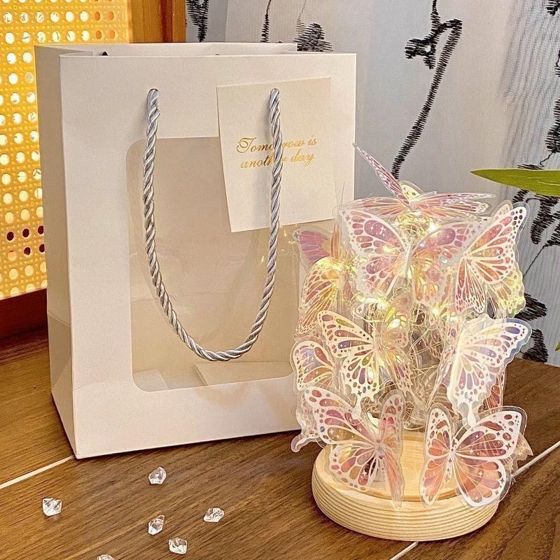 Romantic Qixi Butterfly Lamp Gift Set for Girls & Couples: Decor & Birthday Surprise