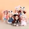 New 16 Cm Bjd Mini Doll Movable Joint Girl Baby 3D Big Eyes Beautiful Diy Toy Doll With Clothes Dress Up 1/8 Fashion Doll