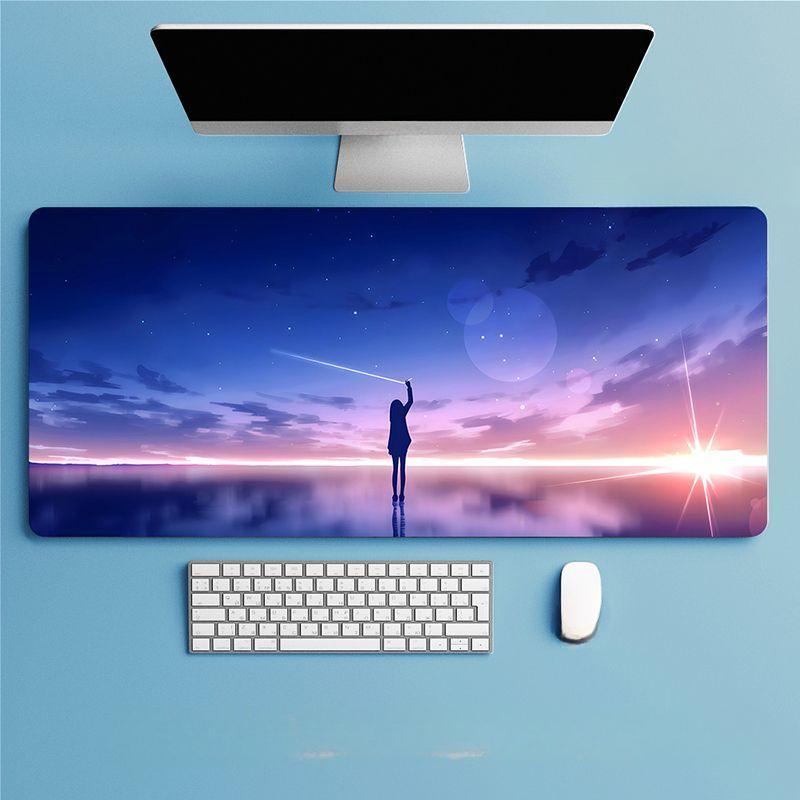 

Коврик для мыши большого размера, офисный ярлык для быстрого доступа, встроенный замок, утолщенный, красивый на заказ, красивый студенческий компьютерный настольный коврик для киберспорта 900x400x3mm