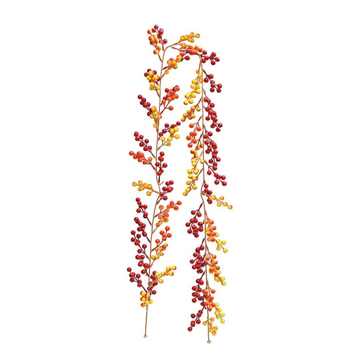 

Основные 6-футовые гирлянды из красных ягод для рождественского украшения, сделай сам жёлтый