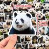 50 Panda Realistic Stickers Cute Giant Panda Flower Emoji Stickers Computer Mobile Phone Water Cup Stickers
