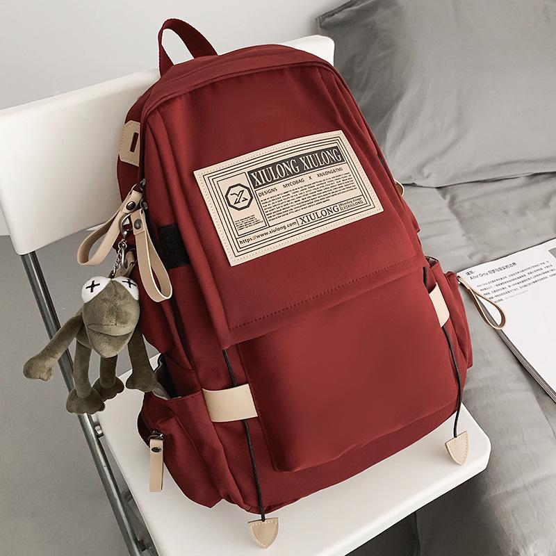 Kinder Grundschüler Mädchen Burgunderfarben Junior High School Schüler Mittelschüler Junge College-Studenten Rucksack
