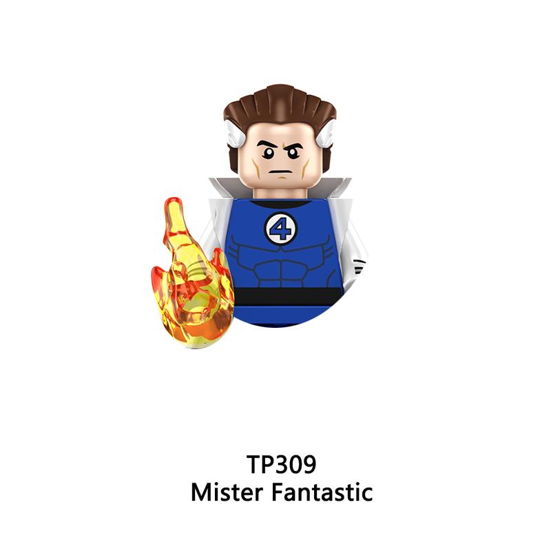 Fantastic Four Human Torch Bausteine DIY Spielzeug Geschenke Daredevil Punisher Minifiguren Bausteine Mini Actionfiguren für Kinder