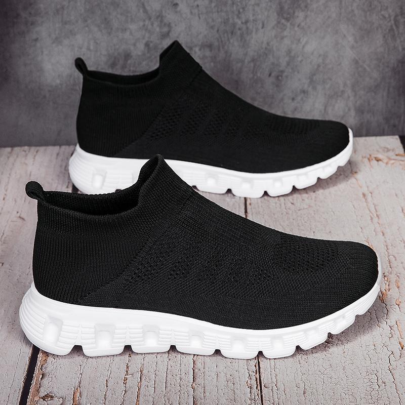 2025 spring new fly-woven shoes mesh breathable men's shoes foreign trade soft sole comfortable and lightweight casual shoes women's shoes