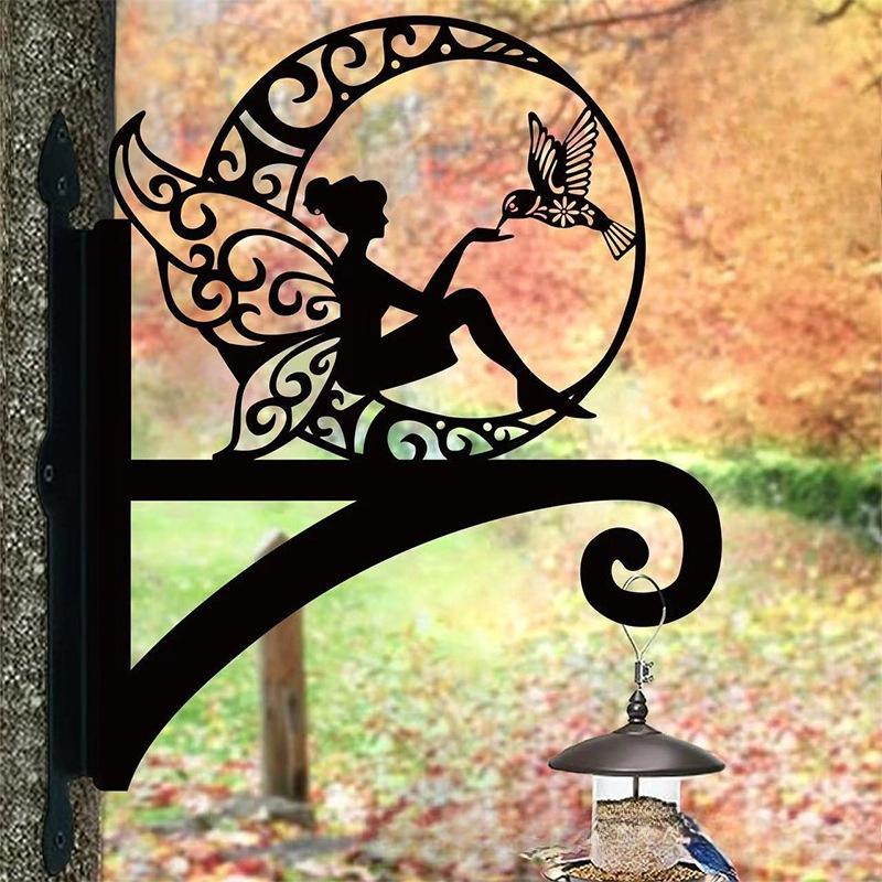 

Крючок-подвеска «Клетка с феей цветов» для двора, уличное ландшафтное украшение, садовое подвесное украшение, подставка для скворечника Moon Spirit