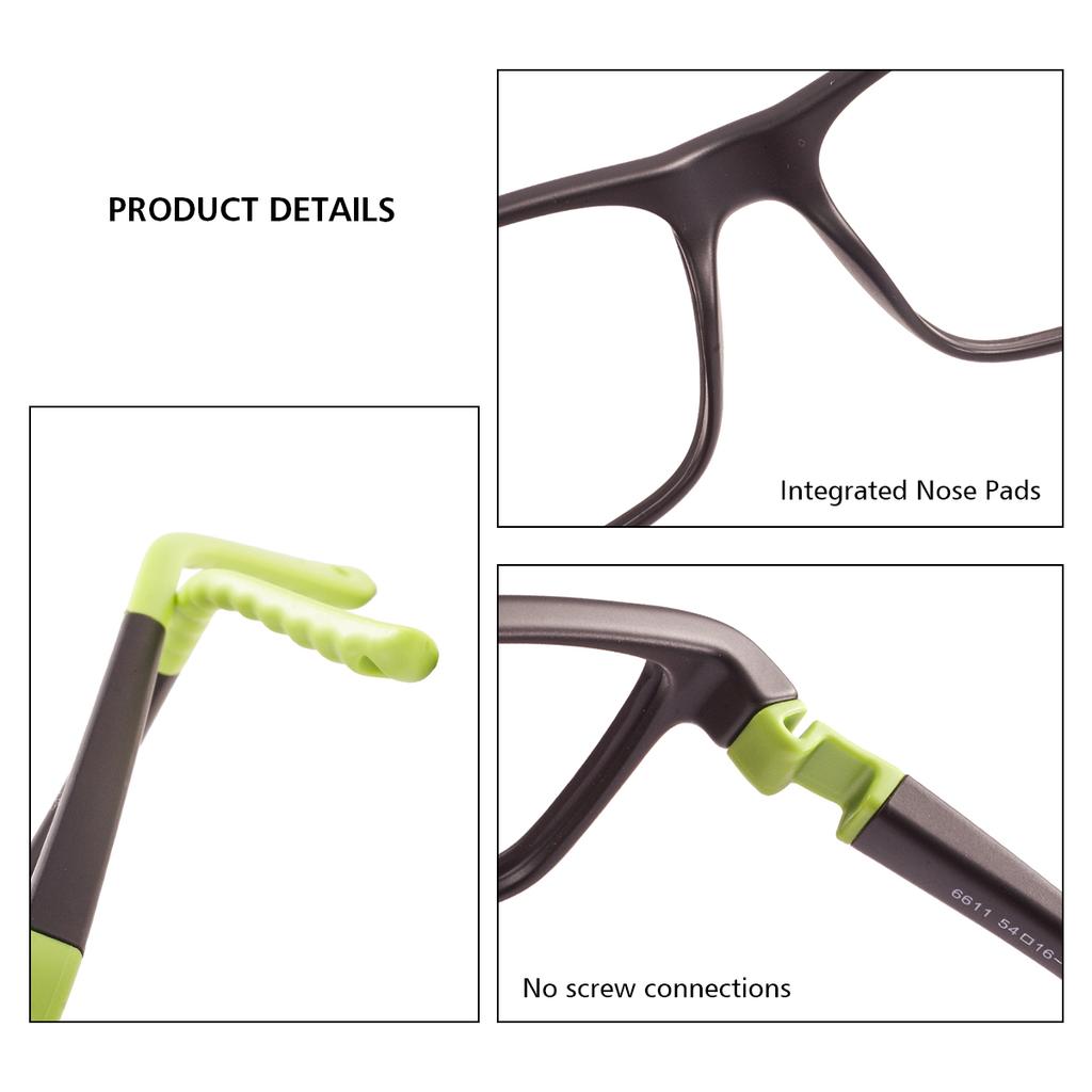 Ultralight TR90 Kids Boys Rectangular Full Rim Flexible Prescription Glasses Girls Plastic Square Children Optical Glasses