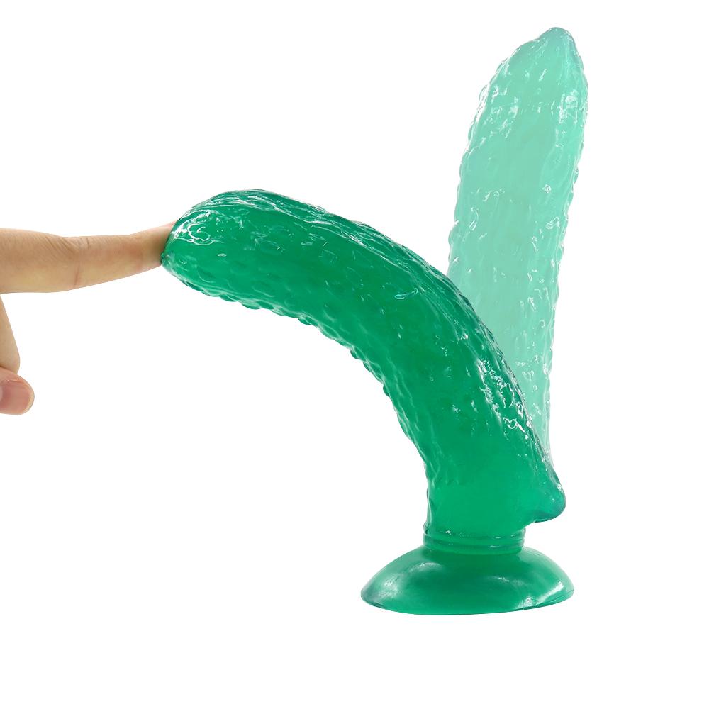 Realistic Dildo TPR Suction Cup Artificial Cock Cucumber Corn Shape Banana Penis Sex Toys for Woman