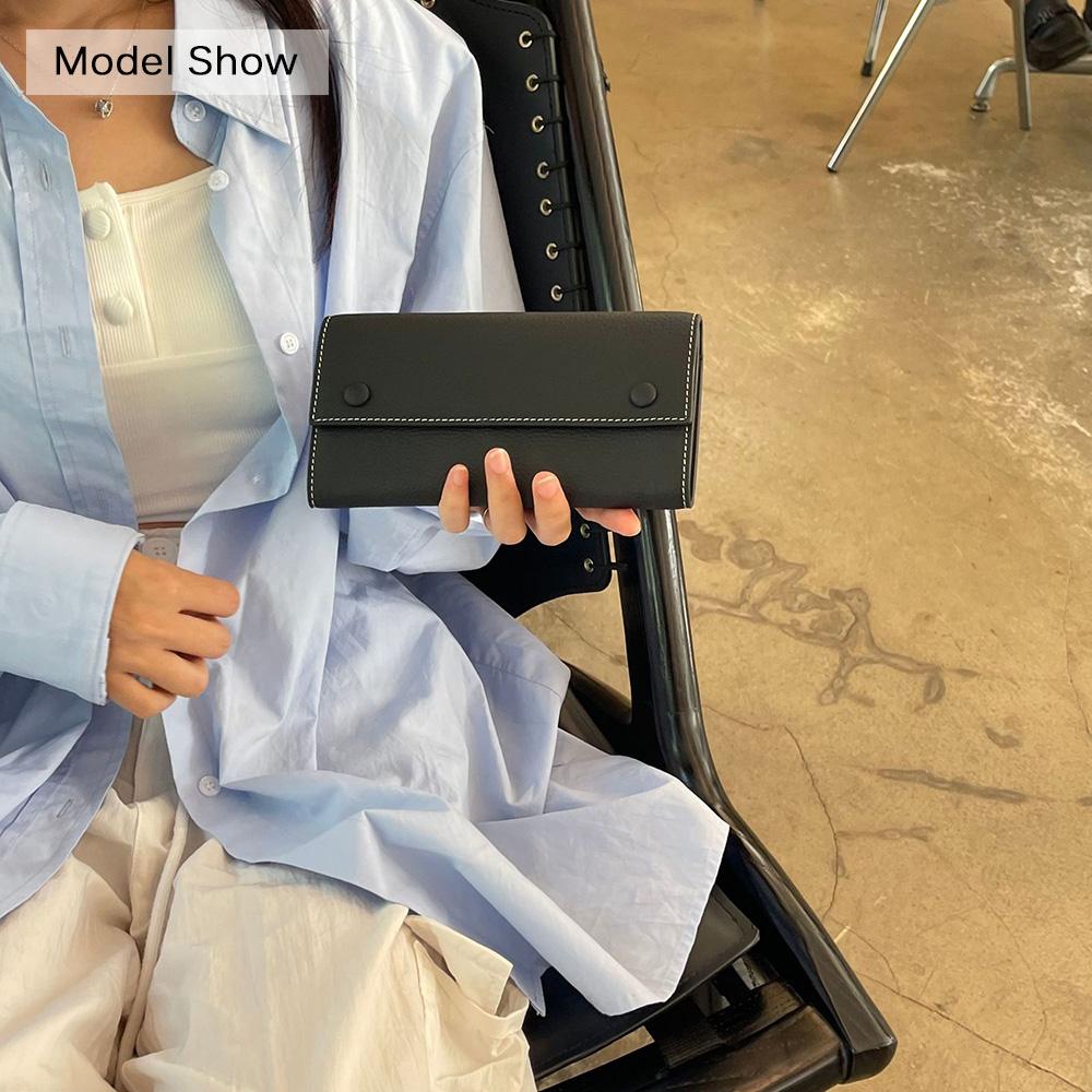 2025 Dámské peněženky z pravé kůže První vrstva hovězí kůže Dlouhá peněženka Dvoubarevné peněženky Psaníčka pro dámy Peněženky