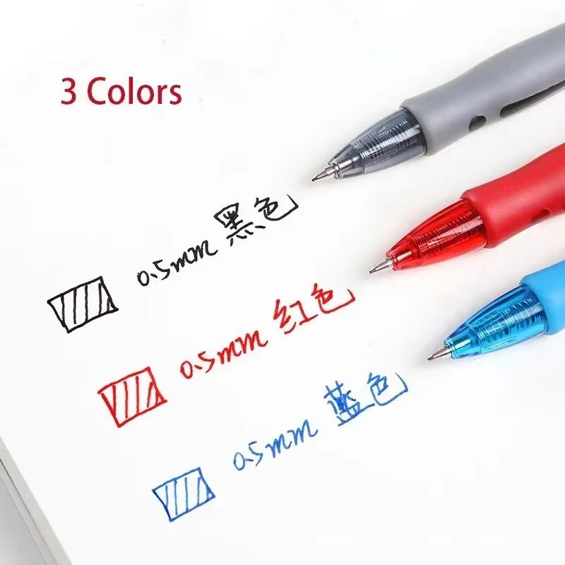 Retractable Gel Pens Set Black/Red/Blue Ink Ballpoint for Writing Refills Office Accessories School Supplies Stationery